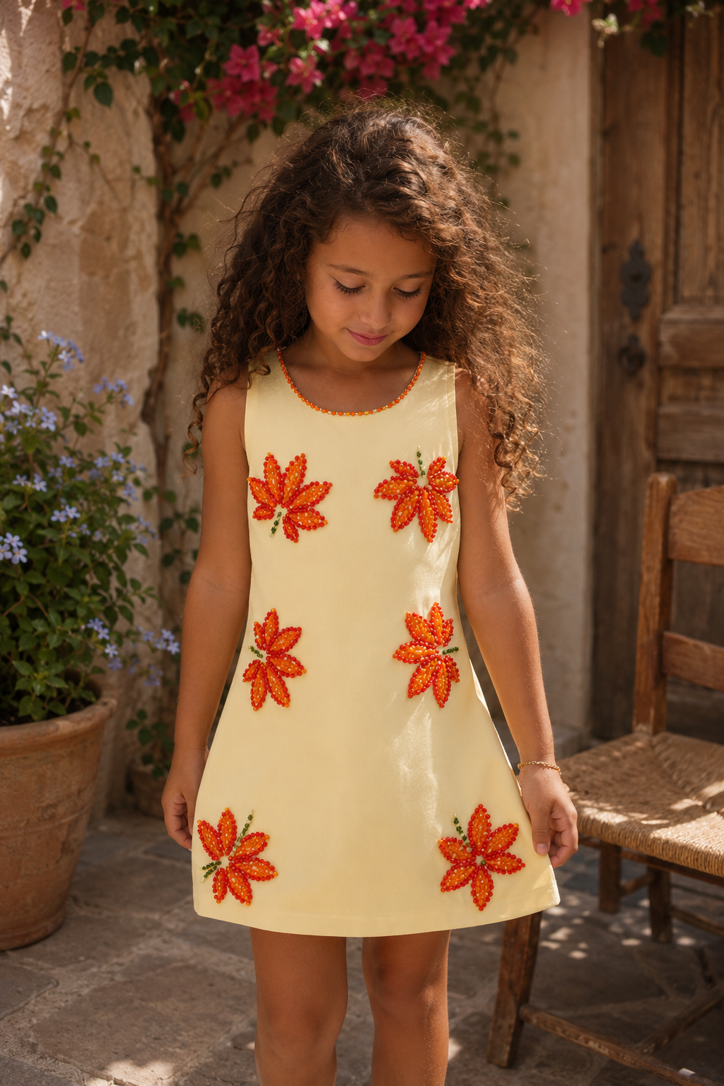 Flower beaded dress