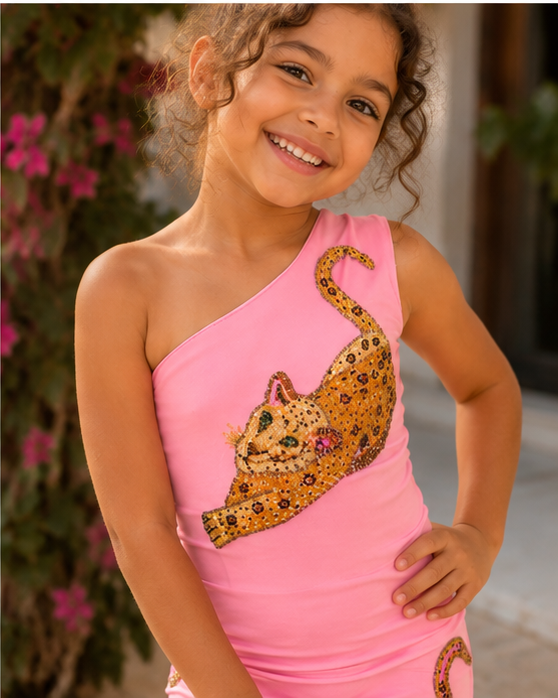 Handmade beaded dress                           Pinky leo 🐆
