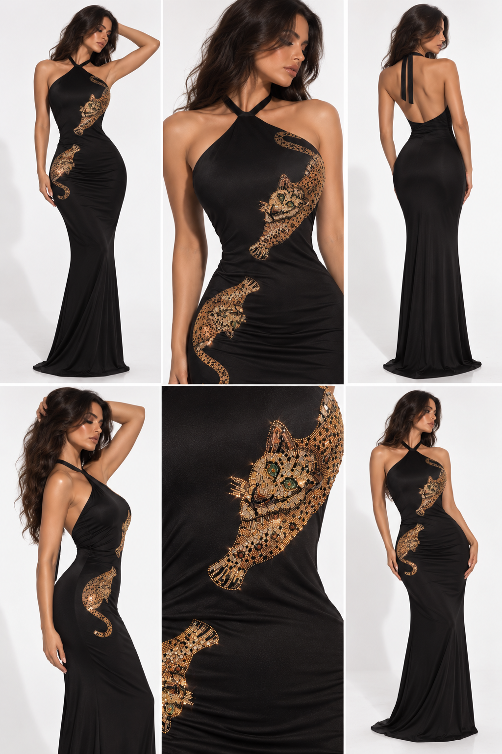 Leopard Noir dress