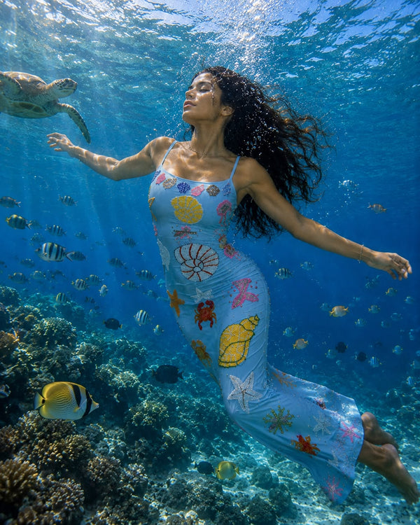Seashell handmade beaded dress                  “ pre Oder “
