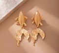 Gold fish earrings